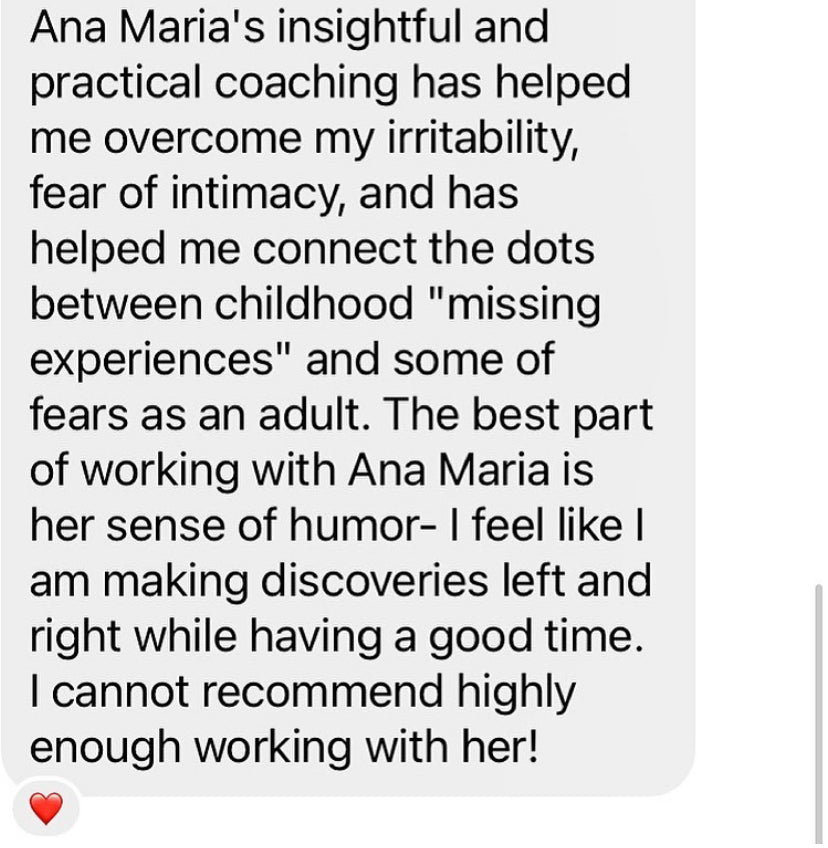 One-on-One Coaching Program - Ana Maria Life Coach