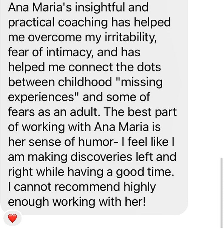 One-on-One Coaching Program - Ana Maria Life Coach