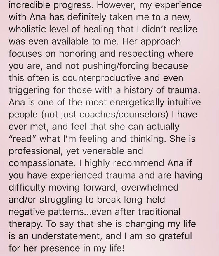 One-on-One Coaching Program - Ana Maria Life Coach